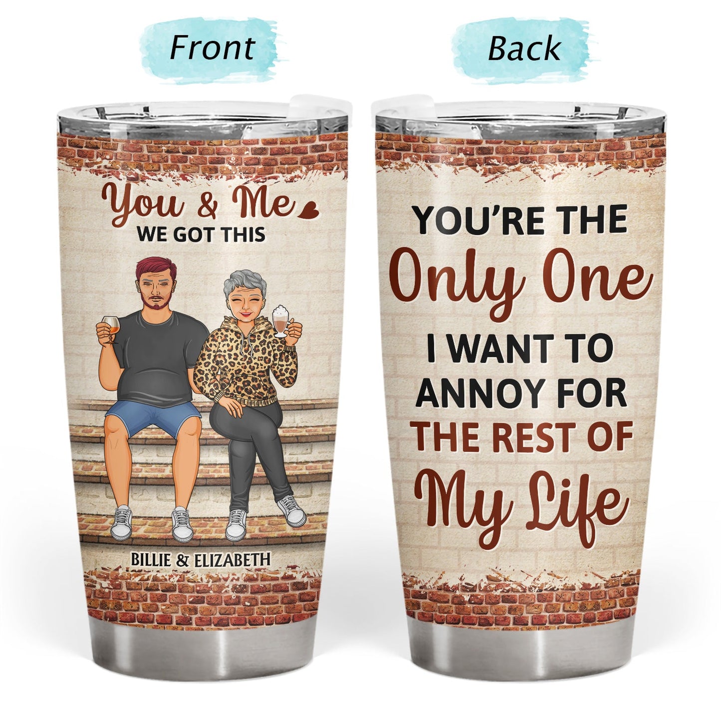 The Day I Met You Couples Family - Anniversary, Birthday Gift For Spouse, Husband, Wife, Boyfriend, Girlfriend - Personalized Custom Tumbler