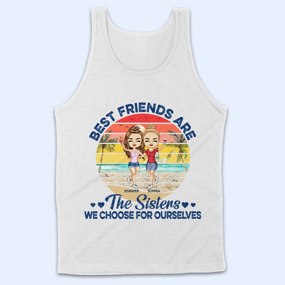 Best Friends I Love You To The Beach And Back - Birthday Gift For BFF, Besties, Beach, Travel Lovers - Personalized Custom T Shirt