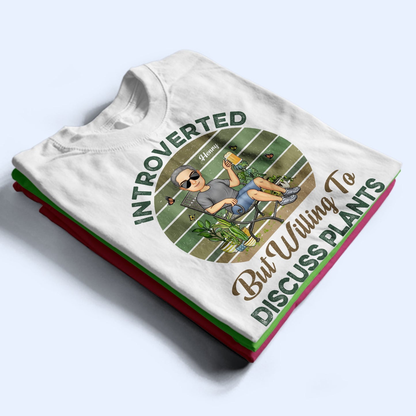 Introverted But Willing To Discuss Plants - Gift For Gardening Lovers - Personalized Custom T Shirt