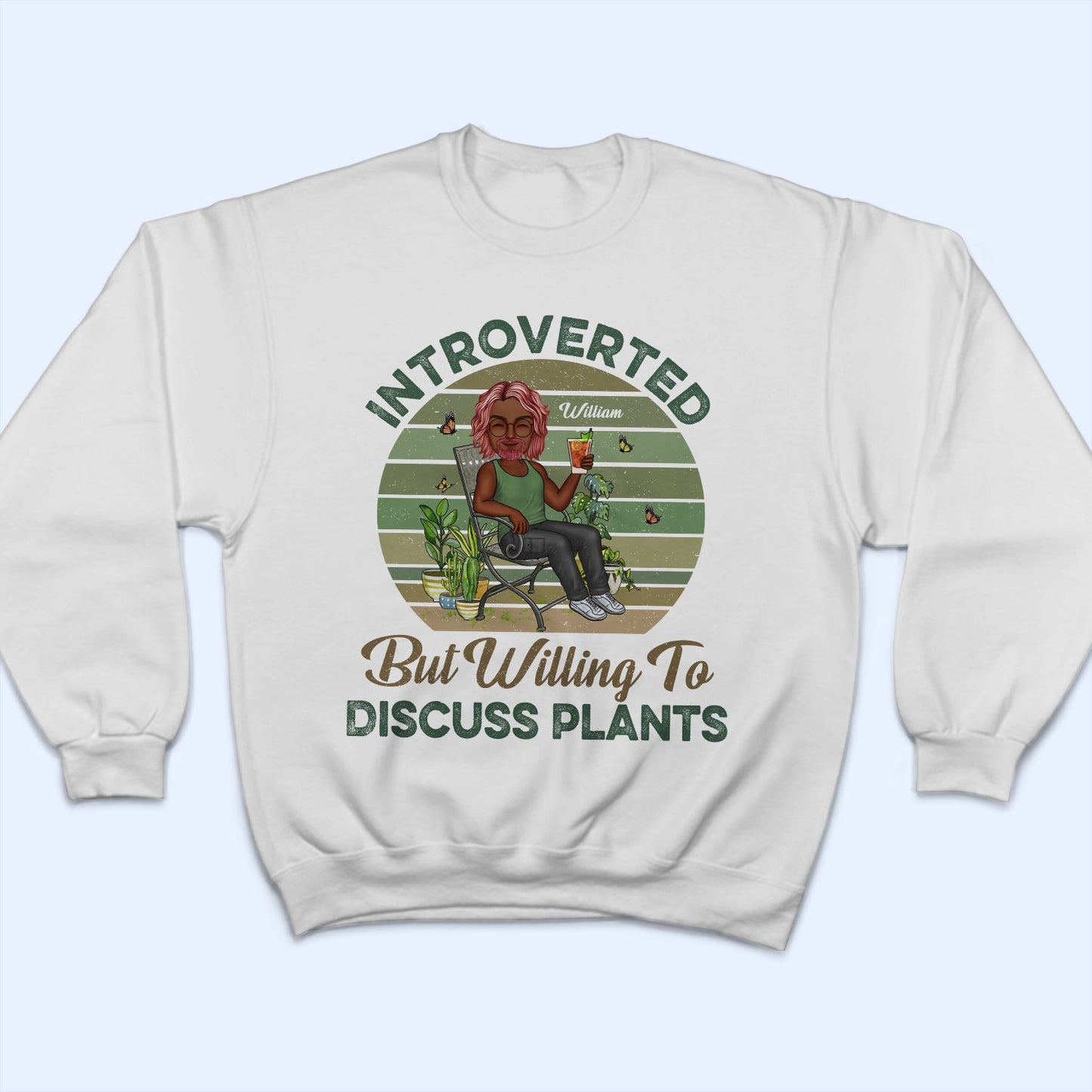 Introverted But Willing To Discuss Plants - Gift For Gardening Lovers - Personalized Custom T Shirt