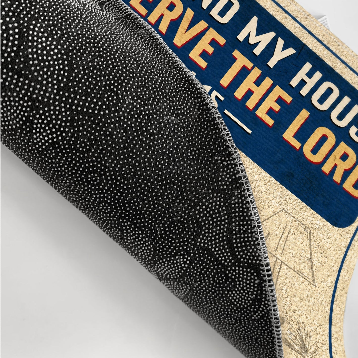 As For Me And My House We Will Serve The Lord - Home Decor, Birthday Gift For Couples, Husband, Wife, Family - Personalized Custom Doormat