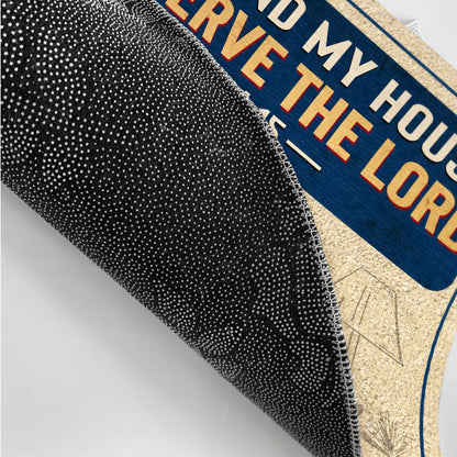 As For Me And My House We Will Serve The Lord - Home Decor, Birthday Gift For Couples, Husband, Wife, Family - Personalized Custom Doormat