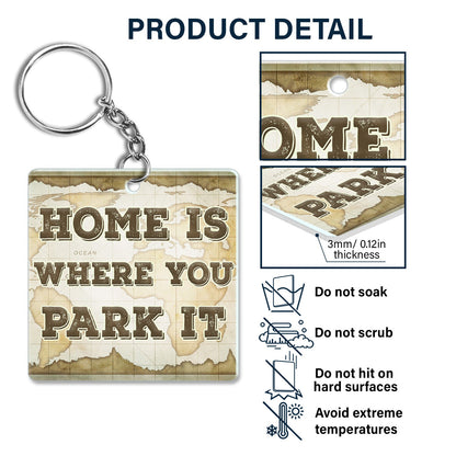 Keys To The Camper - Anniversary, Loving Gifts For Couples, Husband, Wife, Camping Lovers - Personalized Acrylic Keychain