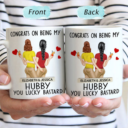 Congrats On Being My Husband Backside - Anniversary, Vacation, Funny Gift For Couples, Family - Personalized Mug