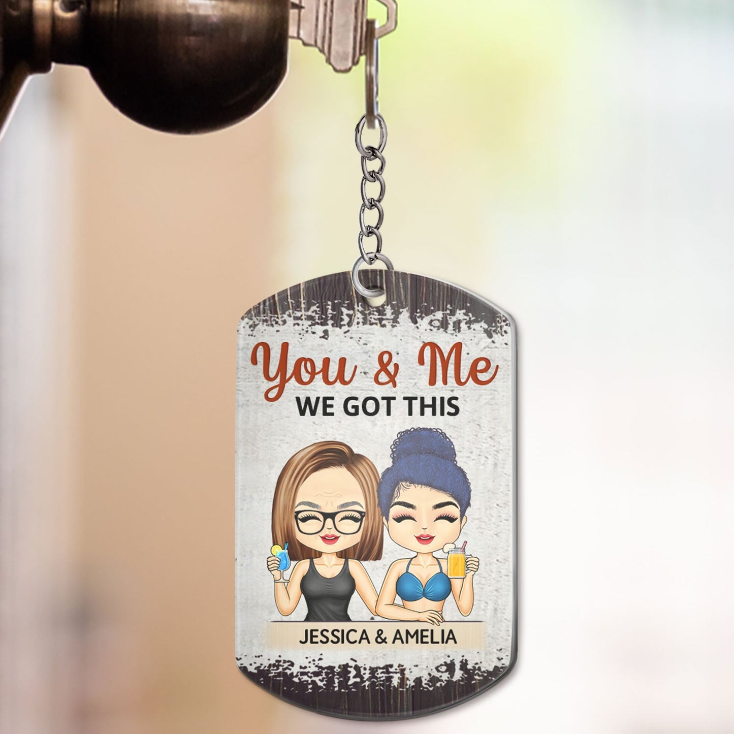 When I Say I Love You More Chibi - Anniversary, Vacation, Funny Gift For Couples, Family - Personalized Aluminum Keychain