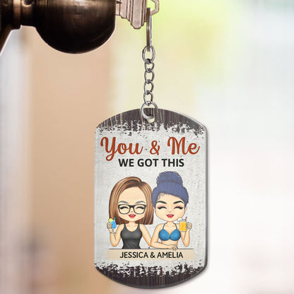 When I Say I Love You More Chibi - Anniversary, Vacation, Funny Gift For Couples, Family - Personalized Aluminum Keychain