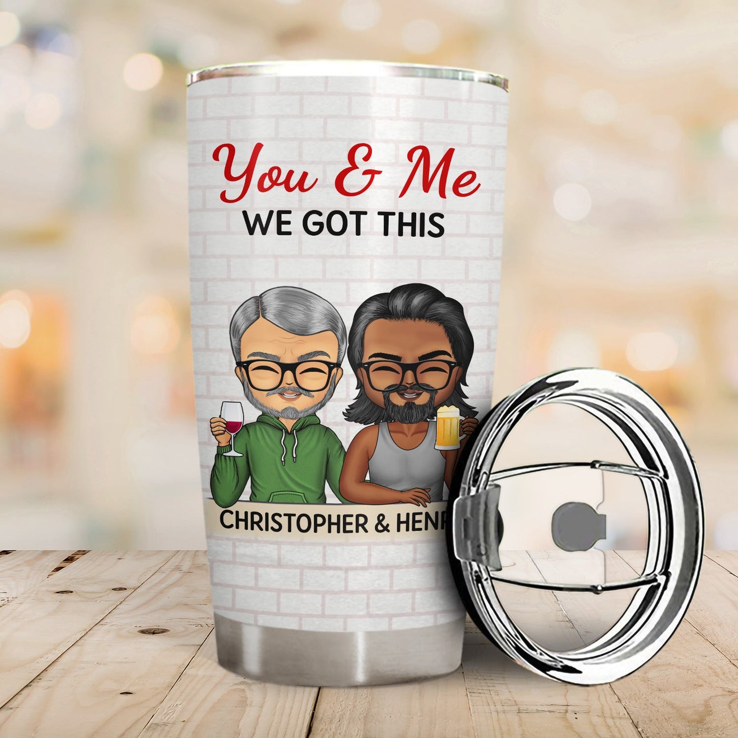 Sometimes It's Hard To Find Words Chibi - Anniversary, Vacation, Funny Gift For Couples, Family - Personalized Tumbler
