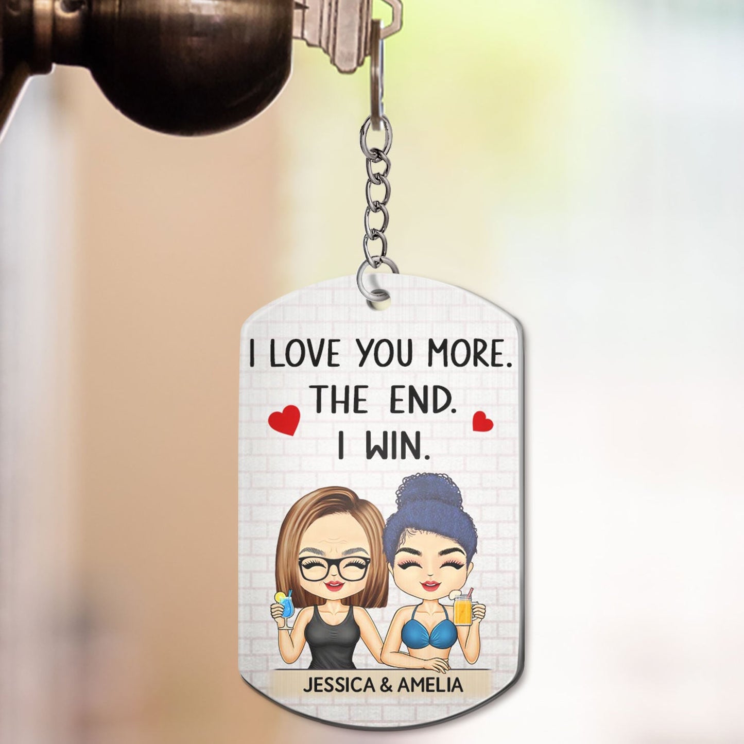 In Case You Need A Little Reminder Chibi - Anniversary, Vacation, Funny Gift For Couples, Family - Personalized Aluminum Keychain