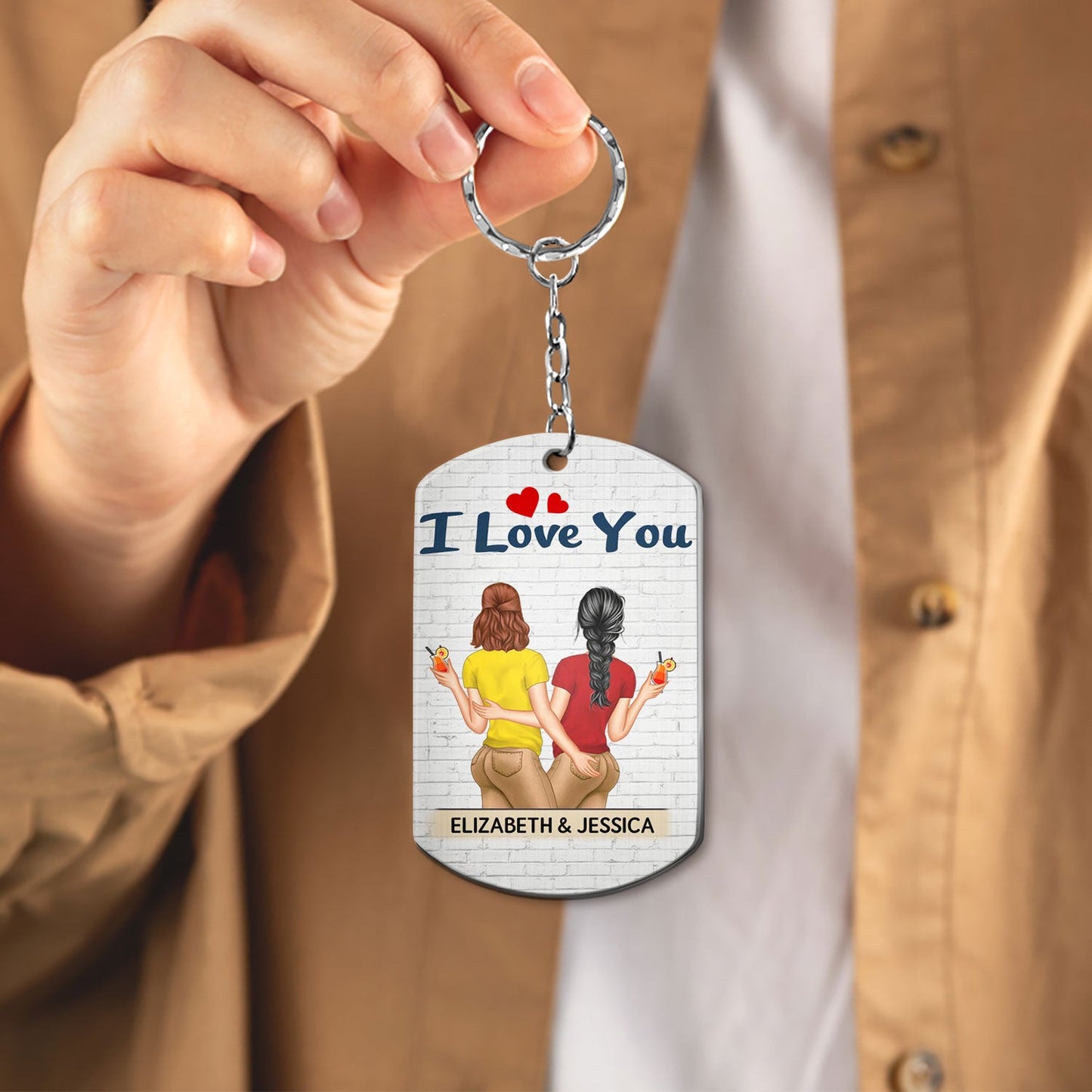 I Hope Your Day Backside - Anniversary, Vacation, Funny Gift For Couples, Family - Personalized Aluminum Keychain