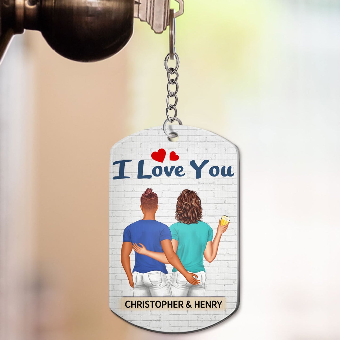 Thanks For All The Orgasms Backside - Anniversary, Funny Gift For Couples, Family - Personalized Aluminum Keychain