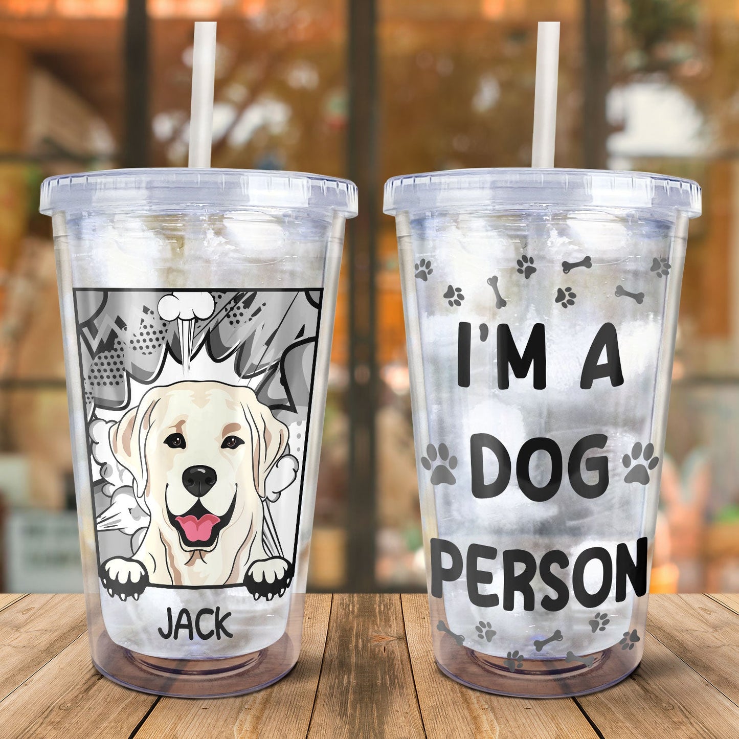 I'm A Dog Person - Birthday, Travel Gift For Dog Lovers, Pet Owners - Personalized Acrylic Insulated Tumbler With Straw