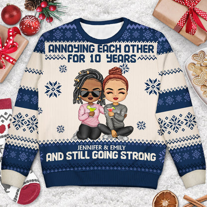 Annoying Each Other For Many Years - Anniversary, Christmas Gifts For Couples, Husband, Wife - Personalized Unisex Ugly Sweater