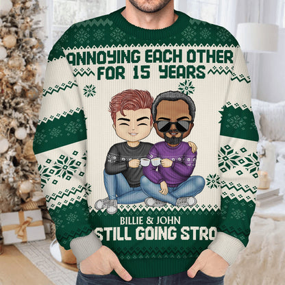 Annoying Each Other For Many Years - Anniversary, Christmas Gifts For Couples, Husband, Wife - Personalized Unisex Ugly Sweater