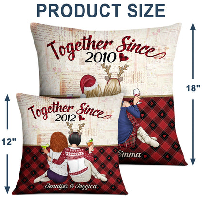 Together Since - Anniversary, Loving Gift For Couples, Husband, Wife - Personalized Pillow
