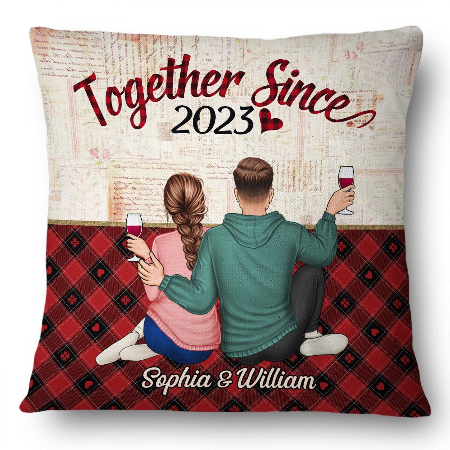 Together Since - Anniversary, Loving Gift For Couples, Husband, Wife - Personalized Pillow
