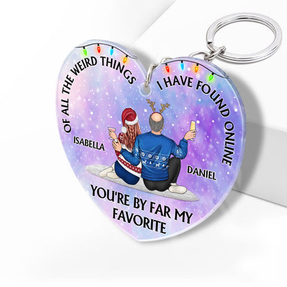 Of All The Weird Things - Anniversary, Loving Gift For Couples, Husband, Wife - Personalized Acrylic Keychain