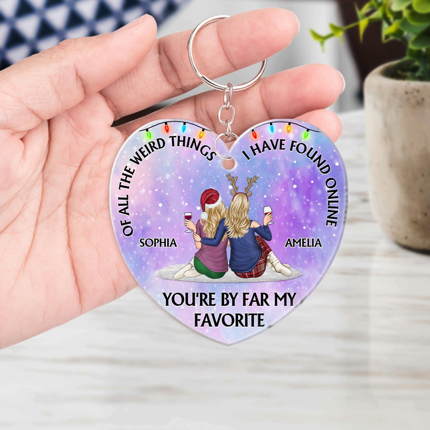Of All The Weird Things - Anniversary, Loving Gift For Couples, Husband, Wife - Personalized Acrylic Keychain