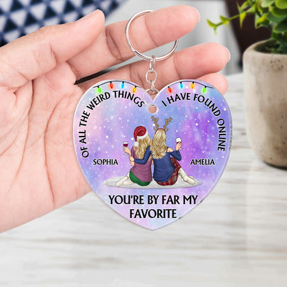 Of All The Weird Things - Anniversary, Loving Gift For Couples, Husband, Wife - Personalized Acrylic Keychain