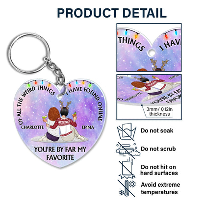 Of All The Weird Things - Anniversary, Loving Gift For Couples, Husband, Wife - Personalized Acrylic Keychain