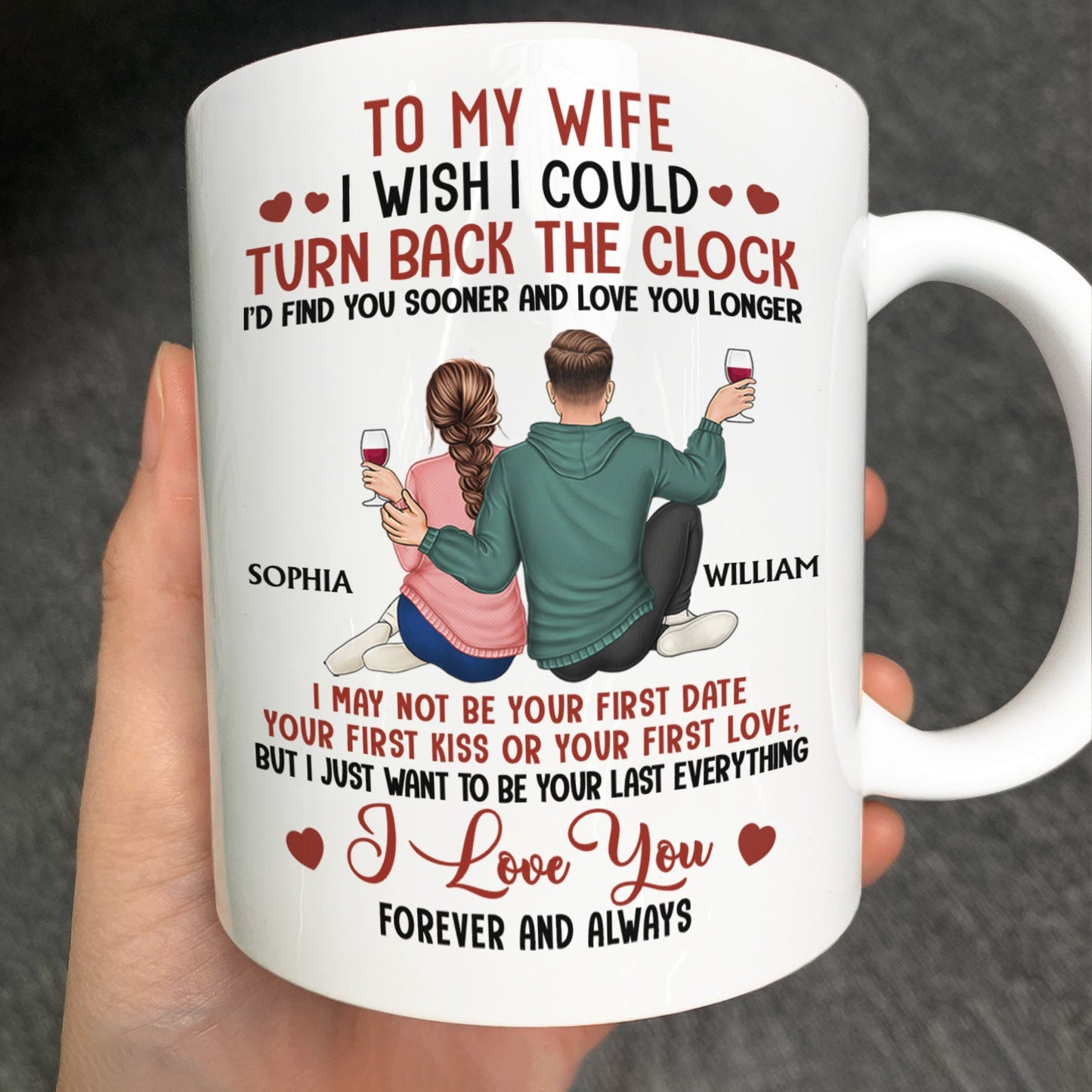 I Wish I Could Turn Back The Clock - Anniversary, Loving Gift For Couples, Husband, Wife - Personalized Mug