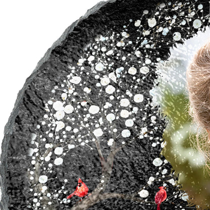 Custom Photo I'm Always With You - Memorial Gift For Family, Friends - Personalized Circle Memorial Garden Stone