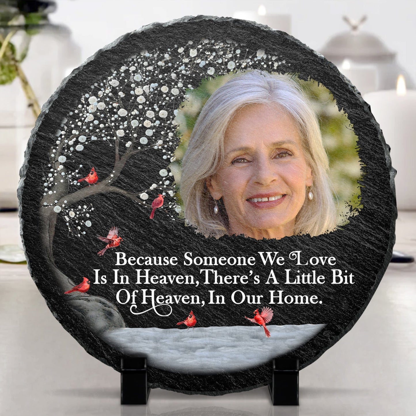 Custom Photo I'm Always With You - Memorial Gift For Family, Friends - Personalized Circle Memorial Garden Stone