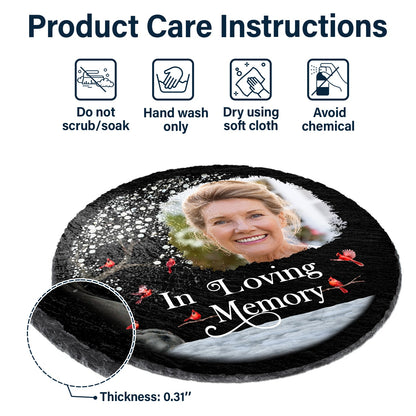 Custom Photo I'm Always With You - Memorial Gift For Family, Friends - Personalized Circle Memorial Garden Stone