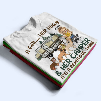 It's A Beautiful Thing Walking Dog - Camping Gift For Dog Lovers - Personalized T Shirt