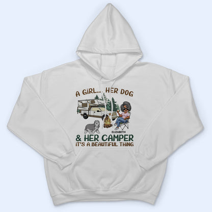 It's A Beautiful Thing Walking Dog - Camping Gift For Dog Lovers - Personalized T Shirt