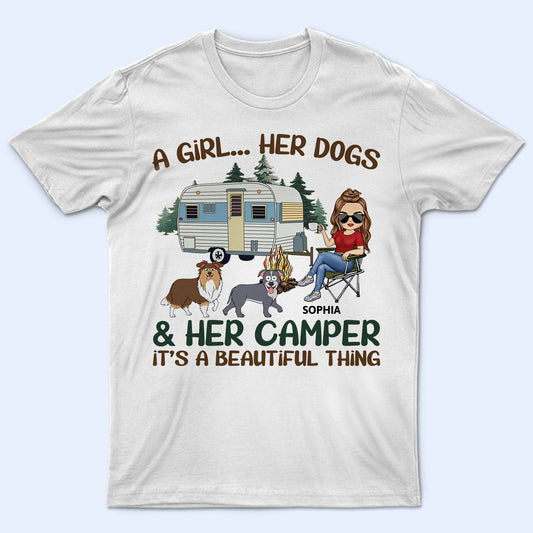 It's A Beautiful Thing Walking Dog - Camping Gift For Dog Lovers - Personalized T Shirt