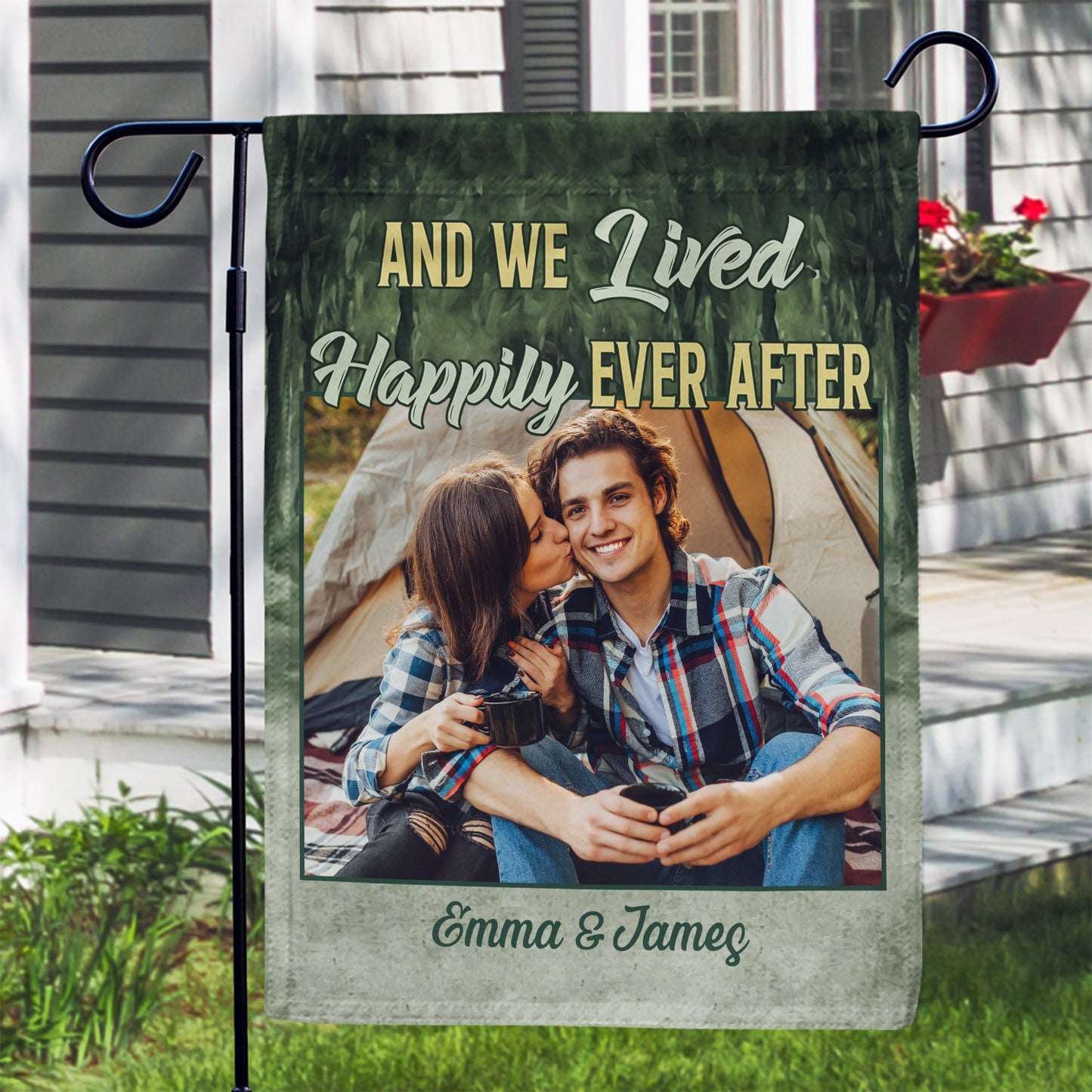 Custom Photo Drive Slow Drunk Campers Matter - Birthday, Anniversary Gift For Camping Lovers - Personalized Flag