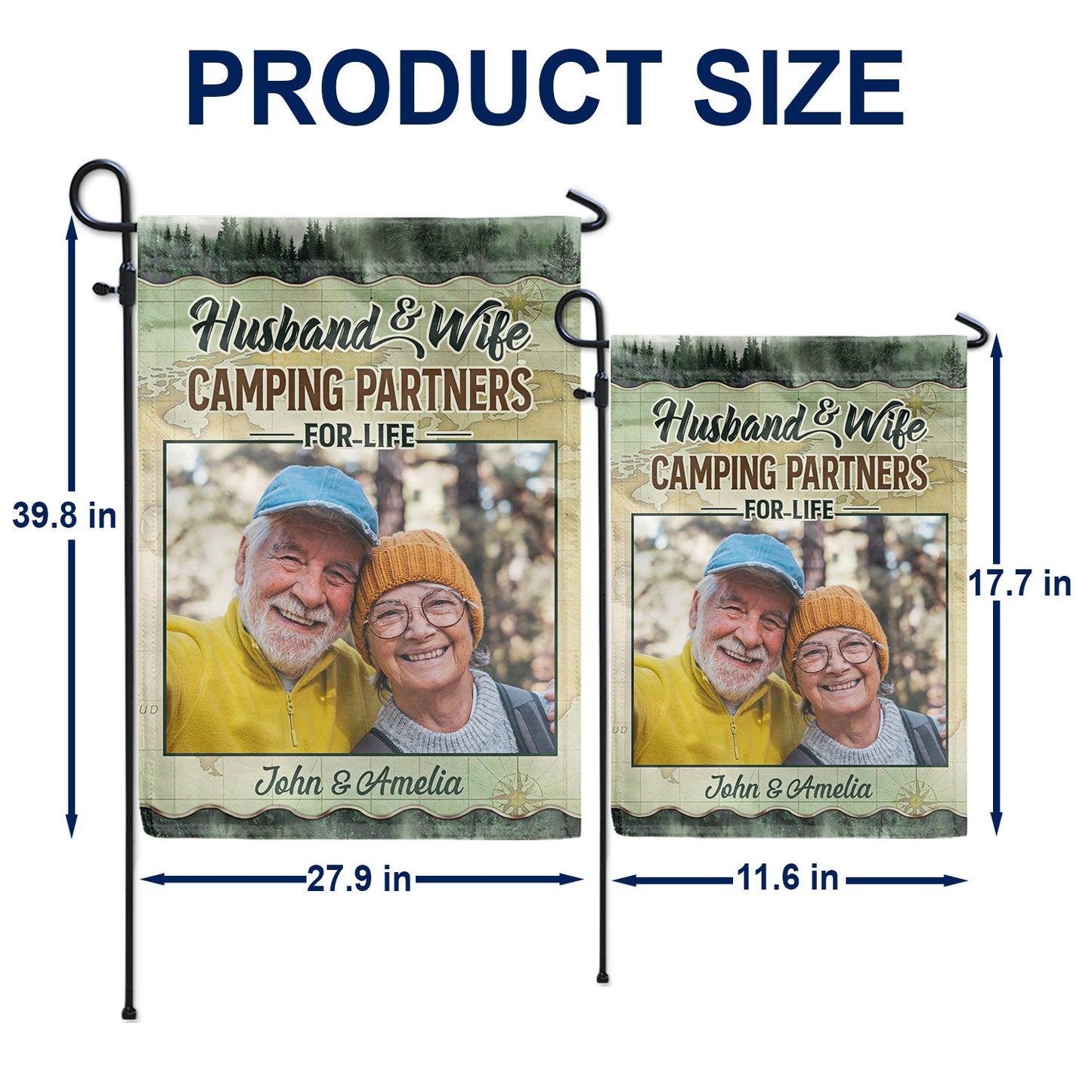 Custom Photo Drive Slow Drunk Campers Matter - Birthday, Anniversary Gift For Camping Lovers - Personalized Flag