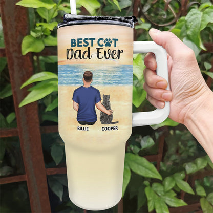 A Bond That Can't Be Broken - Gift For Cat Lovers, Cat Mom, Cat Dad - Personalized 40oz Tumbler With Straw