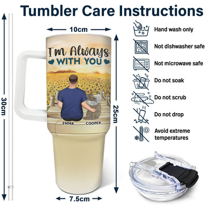 A Bond That Can't Be Broken - Gift For Cat Lovers, Cat Mom, Cat Dad - Personalized 40oz Tumbler With Straw