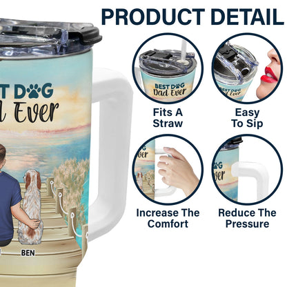 A Bond That Can't Be Broken - Gift For Dog Lovers, Dog Mom, Dog Dad - Personalized 40oz Tumbler With Straw