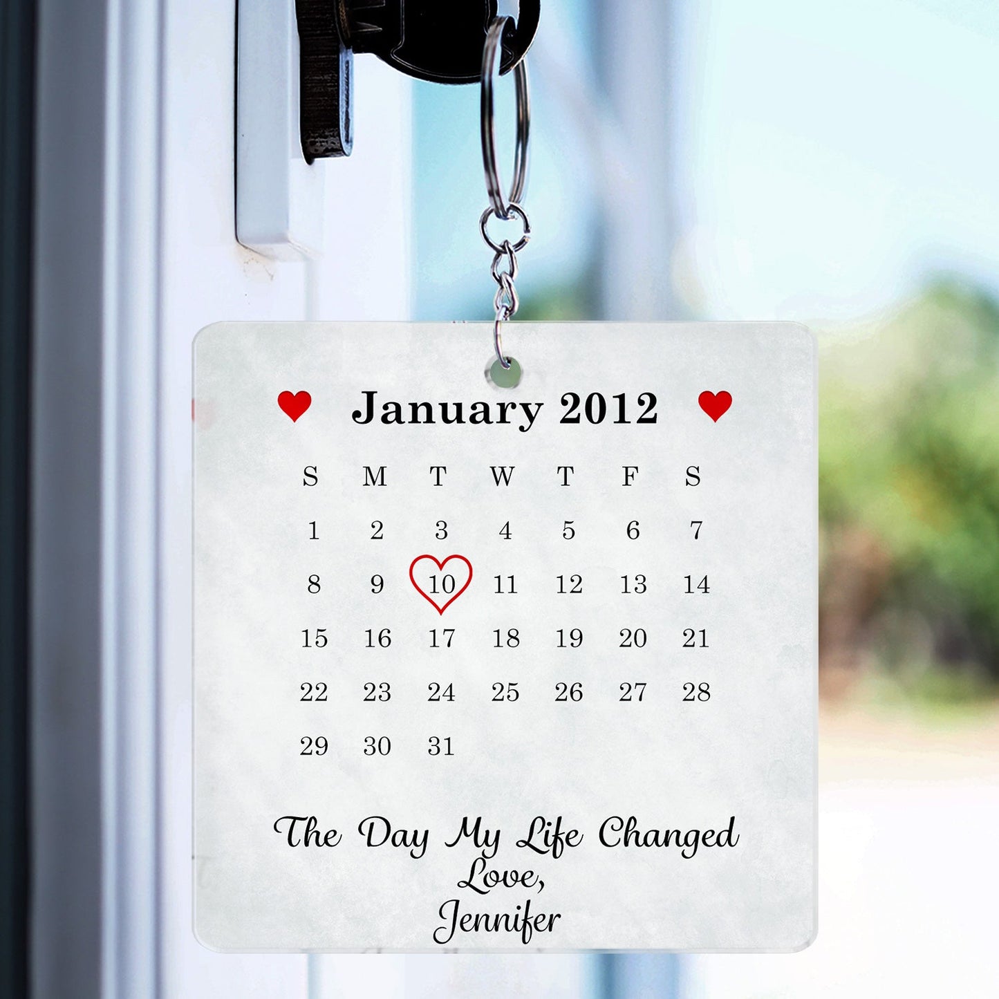 Custom Photo The Day We Became Us - Gift For Couples, Husband, Wife - Personalized Acrylic Keychain