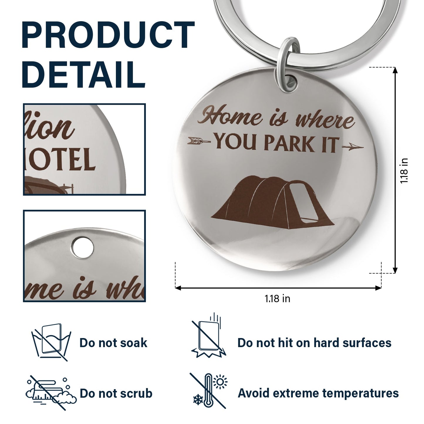 Keys To The Camper - Gift For Camping Lovers, Camper - Personalized Keyring