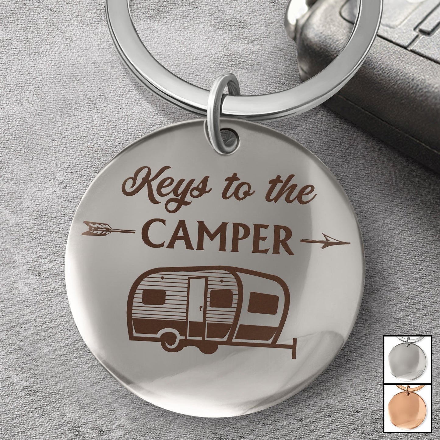 Keys To The Camper - Gift For Camping Lovers, Camper - Personalized Keyring
