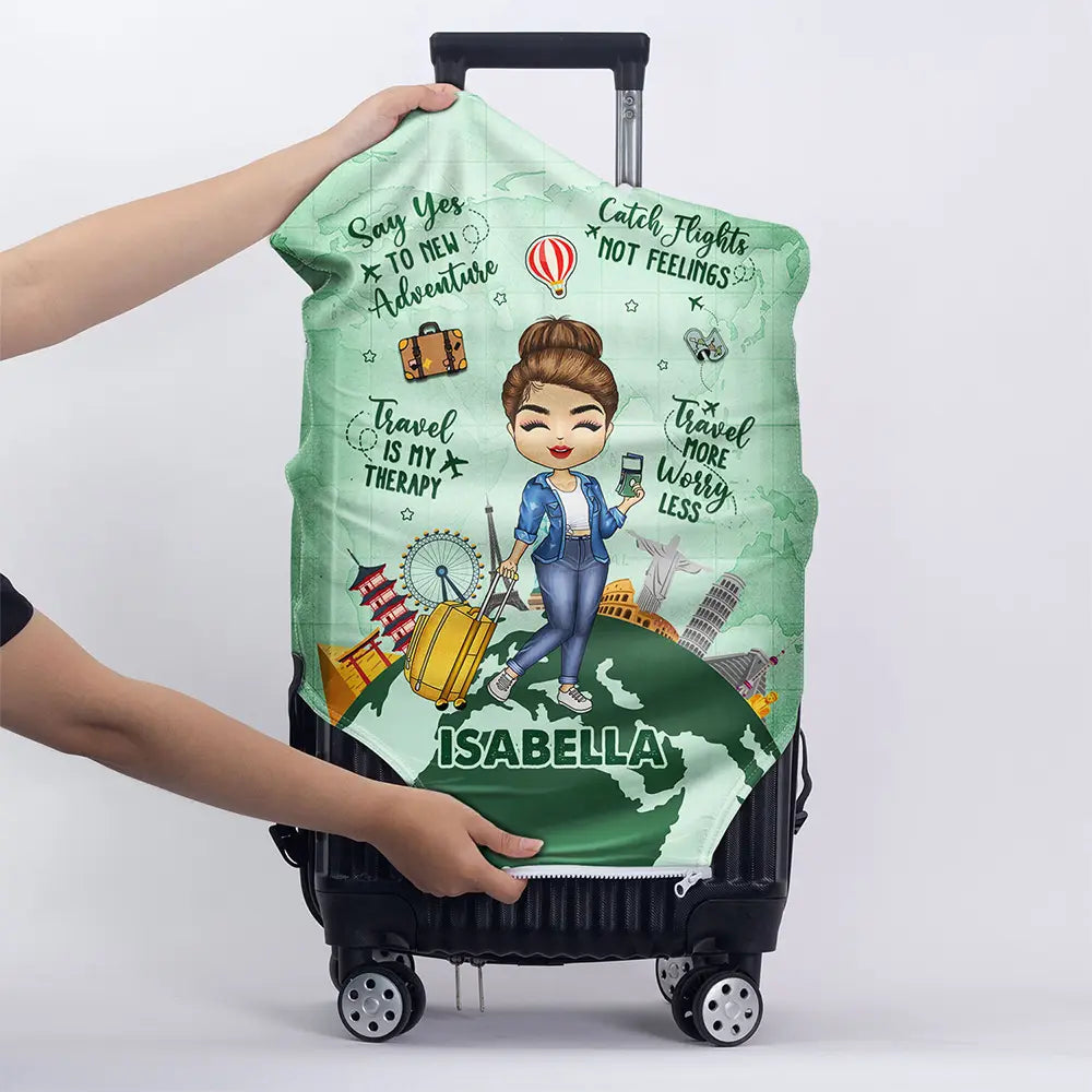 Travel More Worry Less - Personalized Luggage Cover
