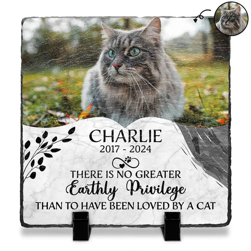 Custom Photo We Loved You With All Our Heart - Personalized Rectangle Memorial Garden Stone