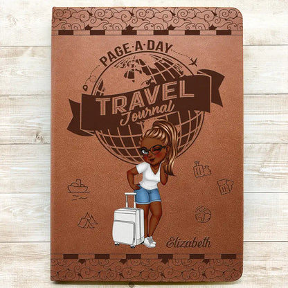 Page A Day Travel Journal - Personalized Leather Journal