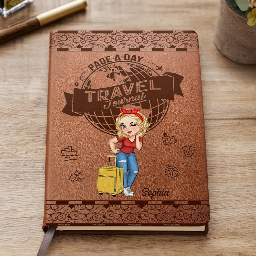 Page A Day Travel Journal - Personalized Leather Journal