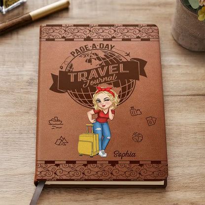 Page A Day Travel Journal - Personalized Leather Journal