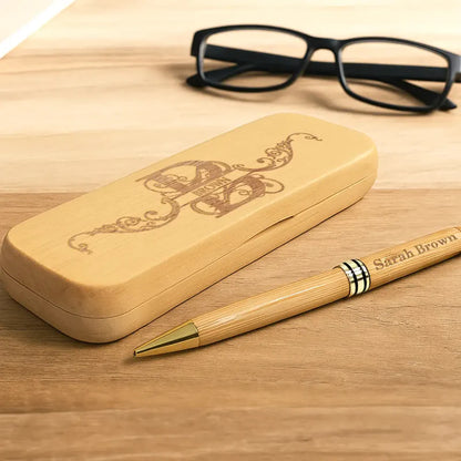 Name Monogram - Personalized Wooden Pen Set