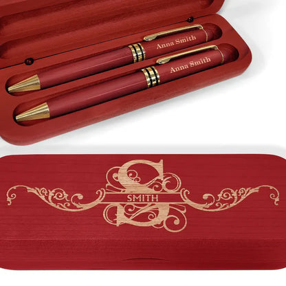 Name Monogram - Personalized Wooden Pen Set