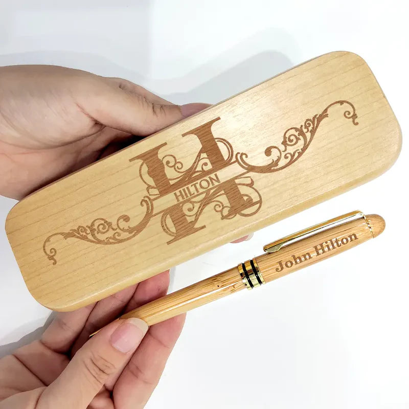 Name Monogram - Personalized Wooden Pen Set