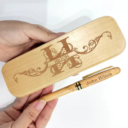 Name Monogram - Personalized Wooden Pen Set