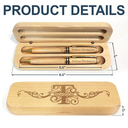 Name Monogram - Personalized Wooden Pen Set