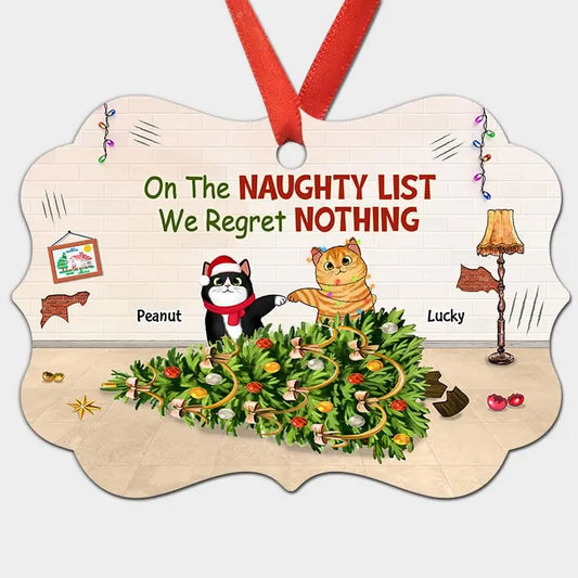 Naughty Cats Regret Nothing Personalized Christmas Ornament ornament The Next Custom Gift