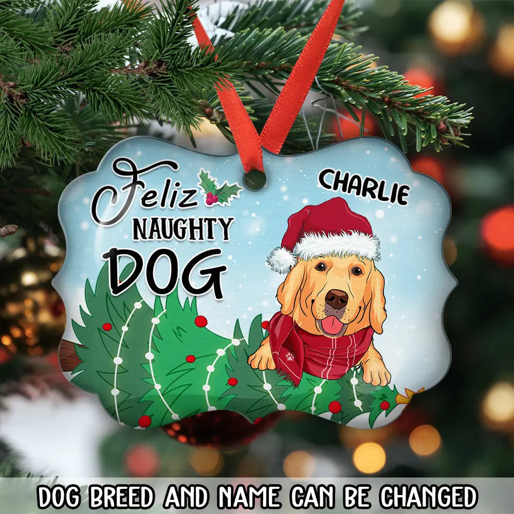 Naughty Dog - Personalized Custom Acrylic Ornament Ornament The Next Custom Gift